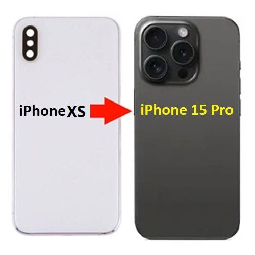 Convertor Back Panel Housing Body for Apple iPhone XS Convert to Apple iPhone 15 Pro Zeespares Convertor Back Panel Housing Body for Apple iPhone XS Convert to Apple iPhone 15 Pro Zeespares